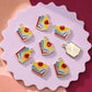 Enamel School Books & Apple Charm | Size : 21mm | Qty : 10pcs | CHE212
