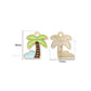 Gold Enamel Palm Tree Pendant Charm | Size : 18mm | Qty : 10pcs | CHE213