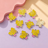 Yellow Pencil Bow Enamel Charm | Size : 18mm | Qty : 10pcs | CHE214