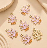 Pink Enamel Coral Reef Charm | Size : 22mm | Qty : 10pcs | CHE222