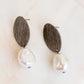 Oval Matt Base Earring Stud | Size : 24mm | 6pcs | EF37