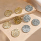 Alloy Textured Charm | Size : 28mm | Qty : 6pcs | CHE226