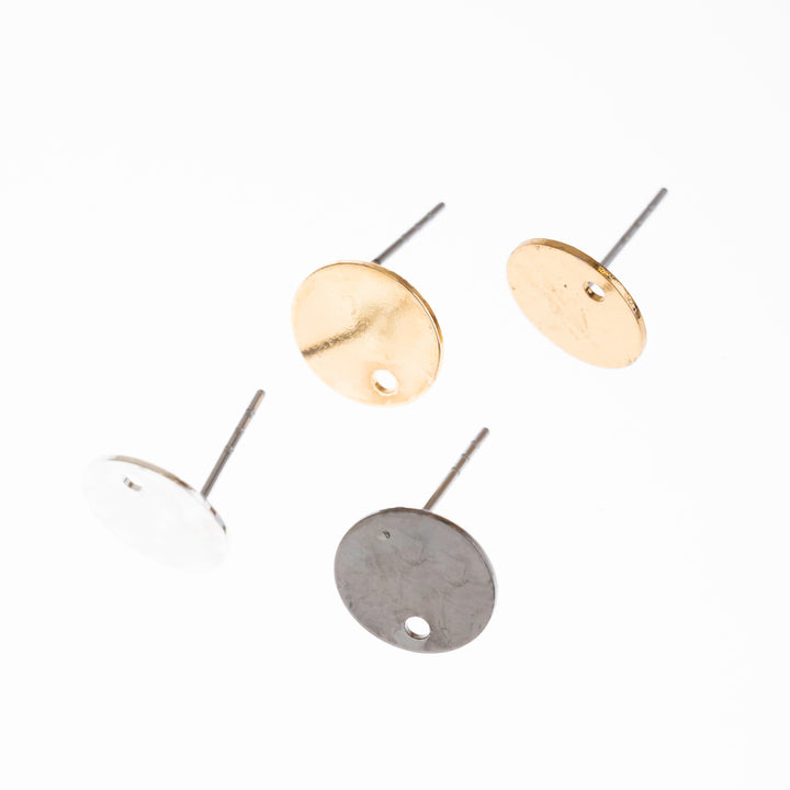 Metal Base Earring Stud | Size : 10mm | Qty : 20pcs | EF41