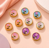 Meenakari Tulip Beads | Size : 16mm | Qty : 12pcs | MKB123
