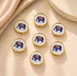 Meenakari Elephant Beads | Size : 16mm | Qty : 12pcs | MKB122