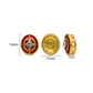 Oval Meenakari Spacer Beads with Rhinestone  | Size : 13mm | Qty : 12pcs | MKB135