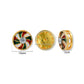 Round pinwheel Meenakari Bead with Rhinestone | Size : 13mm | Qty : 12pcs | MKB130