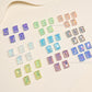Opaque flatback Rectangular Glass Stones  | Qty : 20pcs | Size : 14X10mm | GB84