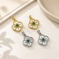 Emerald Clover MOP Anti-Tarnish Charm | Size : 19mm | Qty : 1pc