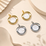 Minimalist Round MOP Anti-Tarnish Charm | Size : 21mm | Qty : 1pc