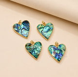 Abalone Shell Heart MOP Anti-Tarnish Charm | Size : 30mm | Qty : 1pc