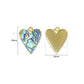 Abalone Shell Heart MOP Anti-Tarnish Charm | Size : 30mm | Qty : 1pc