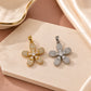 Crystal Flower Anti-Tarnish Charm | Size : 25mm | Qty : 1pc