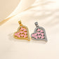 Pink Enamel Multi-Heart Anti-Tarnish Charm | Size : 25mm | Qty : 1pc