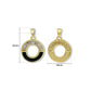 Enamel & Baguette Crystal Circle Anti-Tarnish Charm | Size : 22mm | Qty : 1pc | CHL191