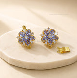 High Quality Floral Brass Connector Charm With clip-on | Size : 22mm | Qty : 1pcs | BC23