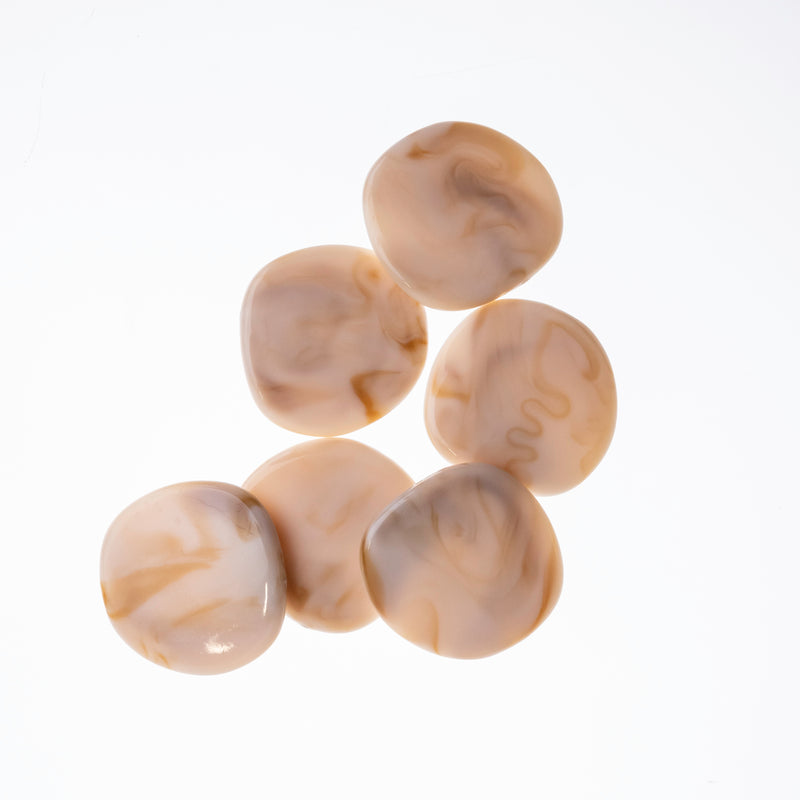 Marble Plastic Beads (M-6) | Bead Size : 36mm