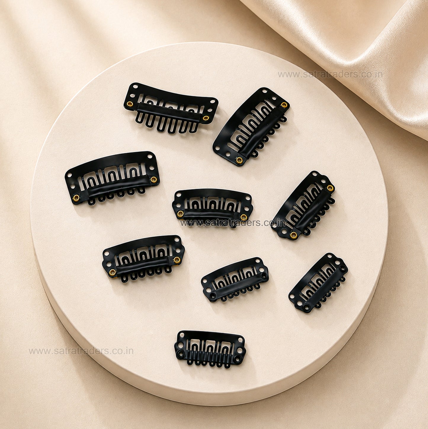 Black Non-Slip Hair Extension Snap Clips