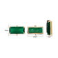 Big Rectangular Glass Crystal Connectors with Dual Loops | Size : H-18mm W-26mm | Qty : 1pc | CHL197