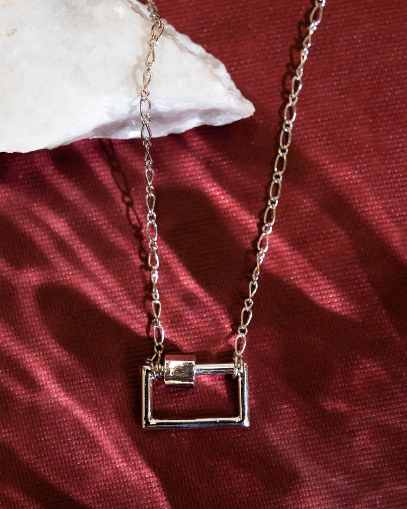 Rectangle Luxure Connector Necklace-LEE-80