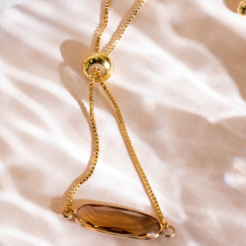 Capsule Shape Luxure Diamond Charm Bracelet
