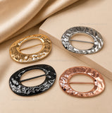 Hammered Oval Buckle | Qty : 2pcs | B-2-12