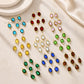 Ovel Shape Glass Beads with Brass 2 loop | Qty : 50pcs | Size : 14mmX7mm | GB90