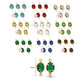 Ovel Shape Glass Beads with Brass 2 loop | Qty : 50pcs | Size : 14mmX7mm | GB90
