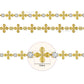 Brass 4-Petal Flower Rhinestone Cup Chain | Size : 1m | BC1005