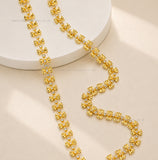 Brass Bow Pattern Rhinestone Cup Chain | Size : 1m | BC1007