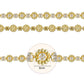 Brass Petite Sunflower Rhinestone Cup Chain | Size : 1m | BC1009