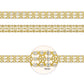 Brass Double-Row Wheel Pattern Rhinestone Cup Chain | Size : 1m | BC1010