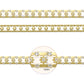 Brass Double-Row Floral Lattice Rhinestone Cup Chain | Size : 1m | BC1014