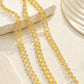 Brass Double-Row Geometric Square Lattice Rhinestone Cup Chain | Size : 1m | BC1015