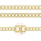 Brass Double-Row Circular Link Rhinestone Cup Chain | Size : 1m | BC1016