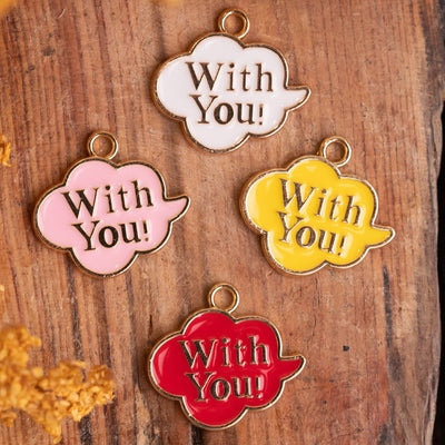With You! Charms Pendants | size 20mm Ring 4mm | 6Pcs