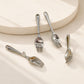Silver Miniature Dinner Fork Charm with Loop | Qty : 5pcs