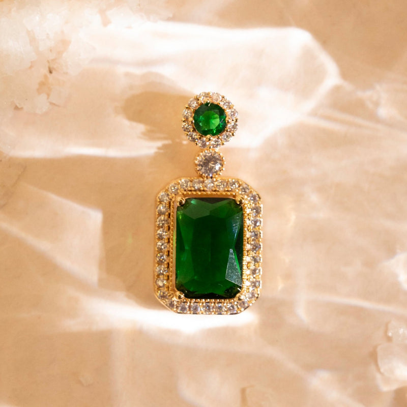 Luxure Green Gemstone Pendant | Size : 14mm | 01Pcs