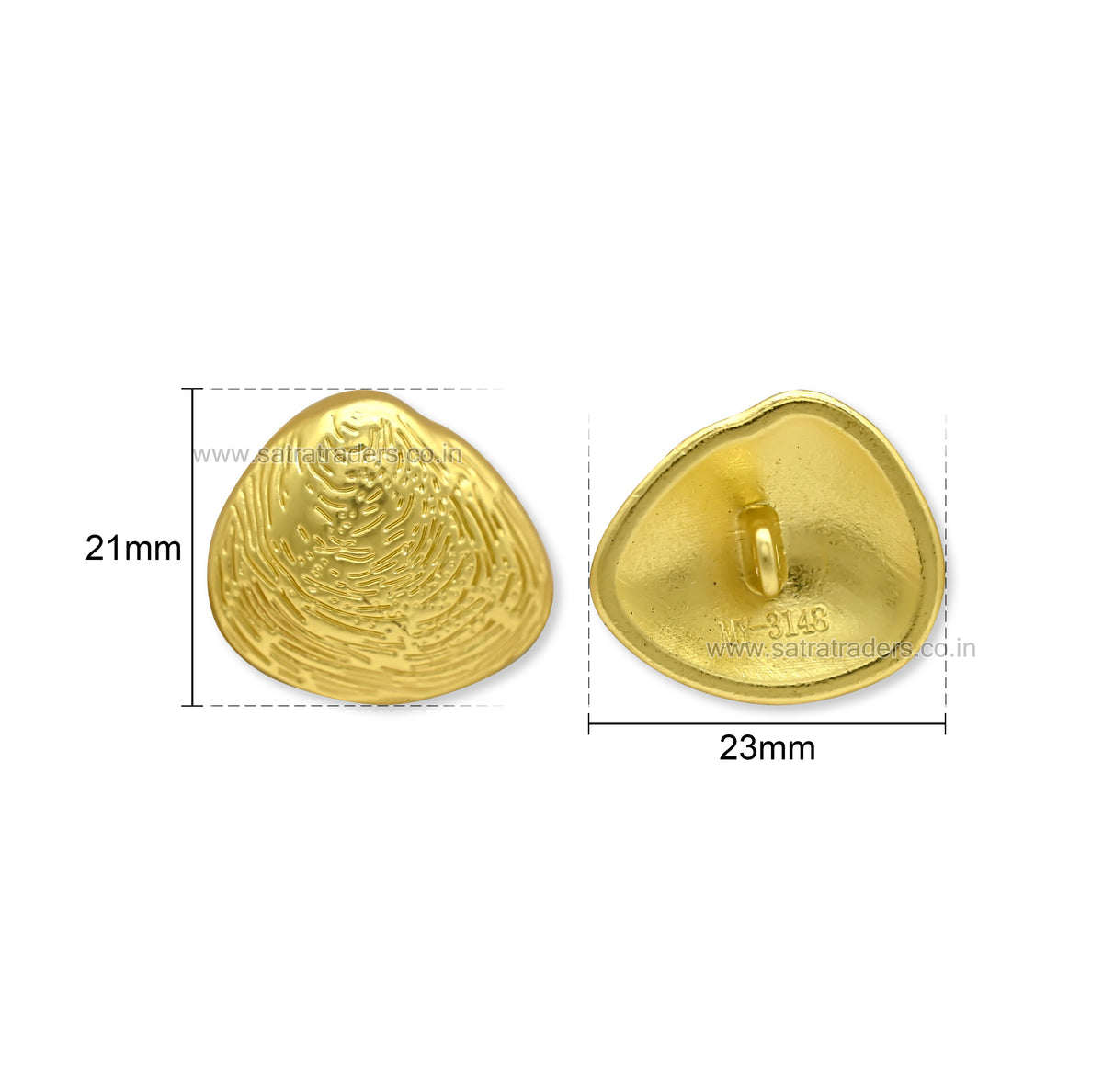 Seashell Shank Button with Loop | Qty : 4pcs