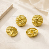 Sculptural Wave Coin Garment Accent with Loop | Qty : 4pcs