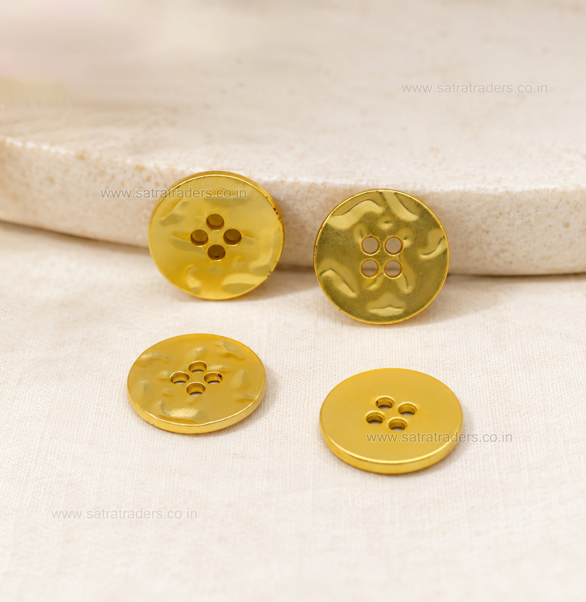 4-Hole Metal Button | Qty : 5pcs