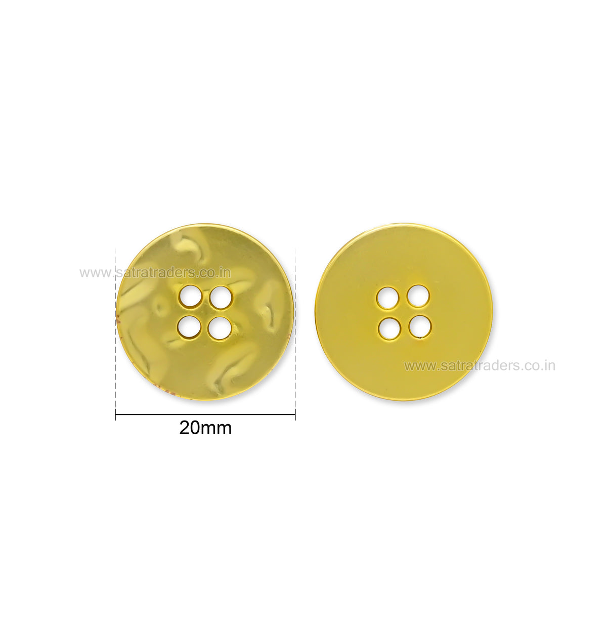 4-Hole Metal Button | Qty : 5pcs