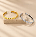 Sleek Diamond-Cut Open Brass Kada | 1pc | K124