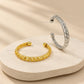 Ball-End Faceted Pave Brass Kada | 1pc | K125