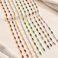 Gemstone Link Brass Chain | Size : 1m | BC1004