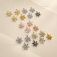 CZ Crystal Flower 1 Loop Brass Charms | Size : 17*13mm | Qty : 10pcs | BC30