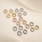 CZ Crystal Circle Wreath 1 Loop Brass Charms | Size : 15mm | Qty : 10pcs | BC31