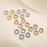 CZ Crystal Circle Wreath 1 Loop Brass Charms | Size : 15mm | Qty : 10pcs | BC31