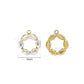 CZ Crystal Circle Wreath 1 Loop Brass Charms | Size : 15mm | Qty : 10pcs | BC31