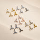 3-Stone Marquise CZ Crystal 1 Loop Brass Charms | Size : 12*11mm | Qty : 10pcs | BC32